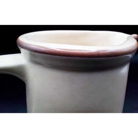 Pfaltzgraff Village Creamer Milk Pitcher Handle Brown Floral Design Vintage 4.5" - Picture 10 of 16